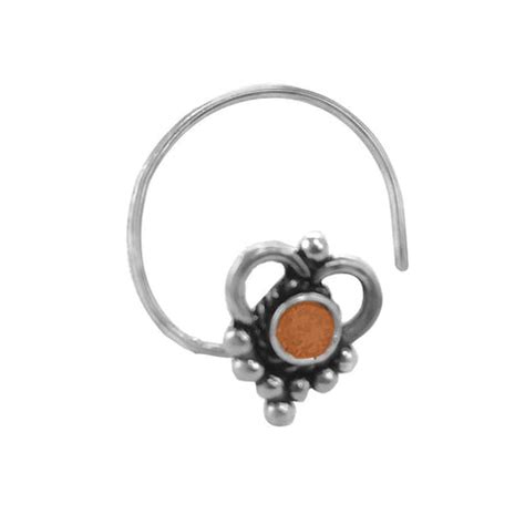 Taraash 925 Sterling silver CZ Heart Shape Nose Pin For Women NPNI-03O ...