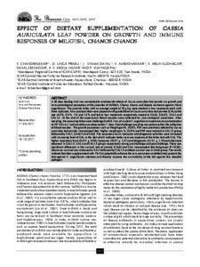 Effect of dietary supplementation of cassia auriculata leaf powder on ...