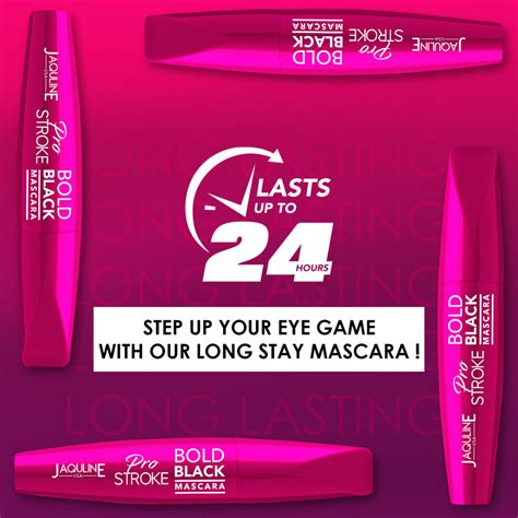 Jaquline USA Pro Stroke Bold Black Volumising Mascara 24Hrs 9.5ml – NewU