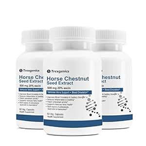 Buy Trexgenics® HORSE CHESTNUT 500mg (20% aescin) Standardized Varicose ...