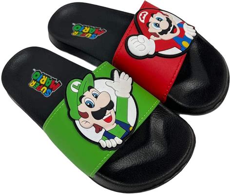 Buy Super Mario Brothers Mario & Luigi Nintendo Sandals – Boys Soccer ...