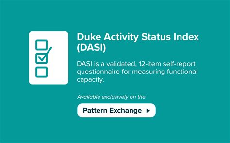Duke Activity Status Index (DASI) - Pattern Exchange