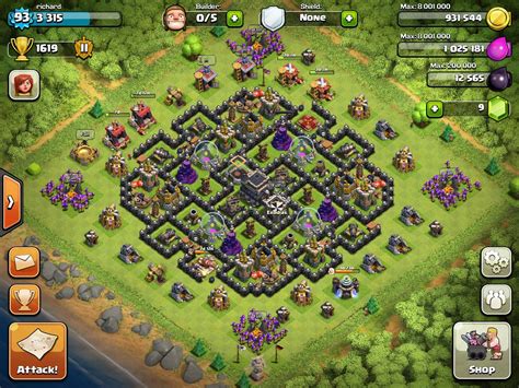 town hall level 9 farming bases | Best Town Hall 9 Trophy Base Gemas ...
