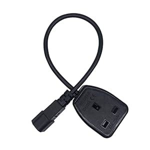 IEC320-C14 Male uk Female Power Extension Cable Black 3Pin for Ups Pdu ...