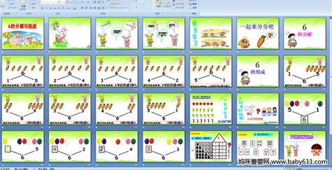 幼儿园大班数学——6的分解与组成 PPT课件