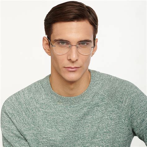 Gunmetal Green Black Rimless Aviator Lenskart Air Flex LA E14019-C3 ...