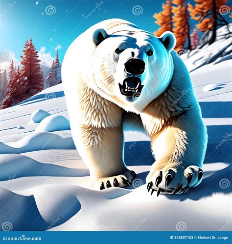 Polar bear, AI-generated stock illustration. Illustration of aigeneratet - 295837153