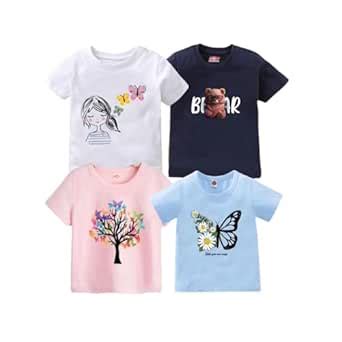 Buy DAMN GUD DG Girls Graphic Regular Fit T-Shirt (4-5 Years, 4 ...