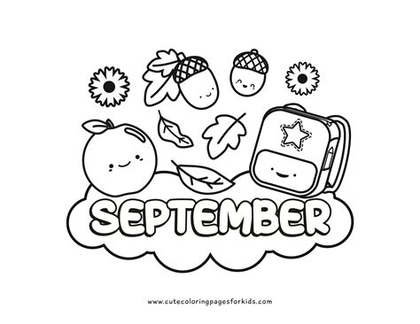 September Coloring Sheets