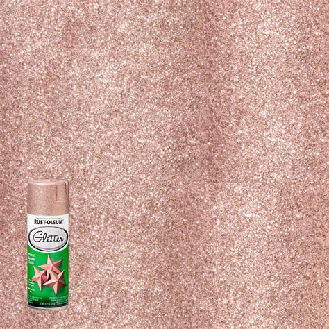 Rose Gold, Rust-Oleum Specialty Glitter Spray Paint-344697, 10.25 oz ...