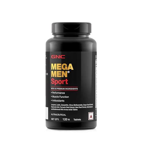GNC Mega Men Sport Multivitamin for Men | Boosts Muscle Performance ...