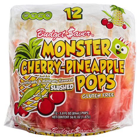 Budget Saver Slushed Cherry-Pineapple Monster Pops 12 ct | Shipt