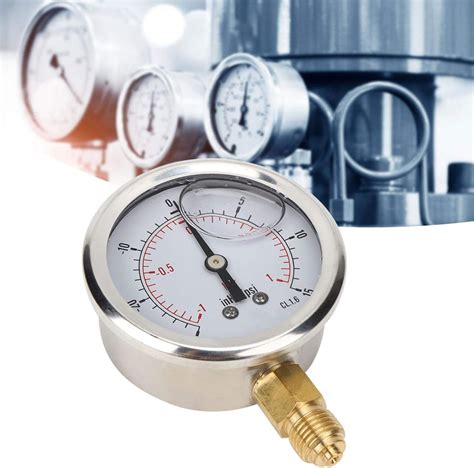 Vacuum Pressure Gauge, Dual Scales Clear Dial Well Pump Pressure Gauge ...