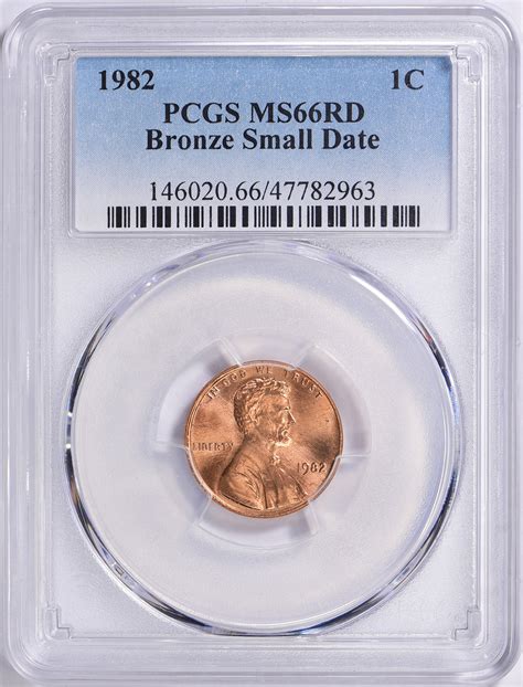 1982 Lincoln Cent Bronze Small Date PCGS MS-66 RD (Item 1634881 ...