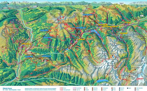 Zillertal summer map - Ontheworldmap.com