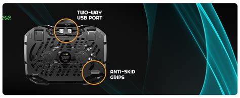 Cosmic Byte Wind RGB Laptop Cooling Pad, Dual 120mm RGB Fans, Elevated ...