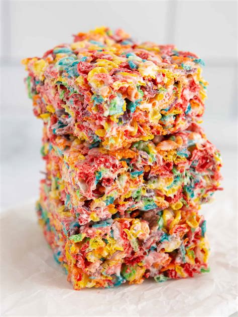 Homemade Fruity Pebbles™️ Marshmallow Treats - Cook Fast, Eat Well