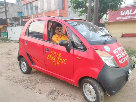 Tata Nano Converted Into Solar Vehicle