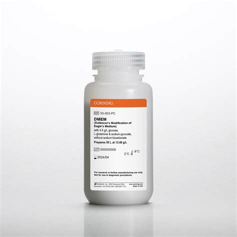 50-003-PC | Corning® 50L DMEM (Dulbecco’s Modified Eagle’s Medium ...