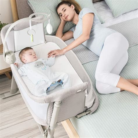 Amazon.com: RONBEI Baby Bassinet, Bedside Sleeper Cribs,Baby Bed to Bed ...