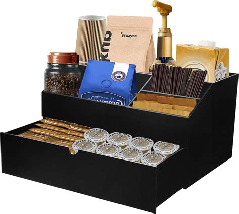 Amazon.com: Countertop Coffee Bar Organizer, Coffee Station Organizer ...