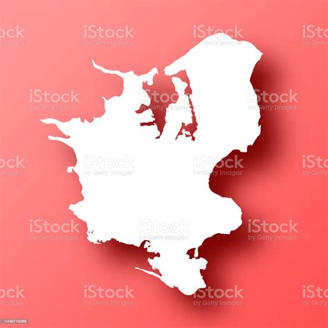 Zealand Map On Red Background With Shadow Stock Illustration - Download Image Now - Map, Zealand ...