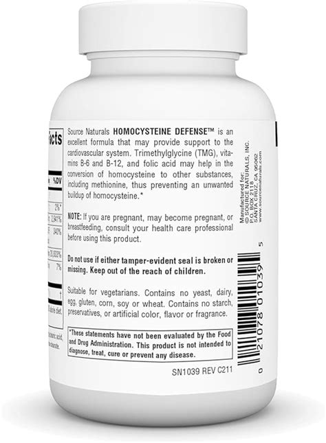 Source Naturals Homocysteine Defense, 120 Tablets – CareSoul