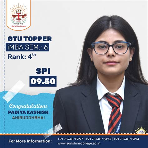 GTU Toppers - Sunshine Group Of Institutions