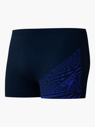 Speedo Medley Logo Aquashort Swim Shorts, Navy/Cobalt Pop