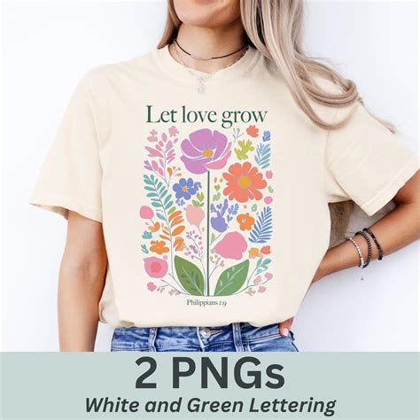 Let Love Grow Png, Boho Flower Png, Christian Png, Bible Verse Png ...