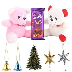 SFU E Com Dairy Milk Silk with 2 Teddy Bear | Premium Christmas ...