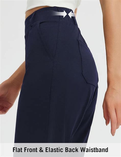 baleaf Womens Ankle Barrel Pants Stretch Travel Pants Petite Work Pants ...