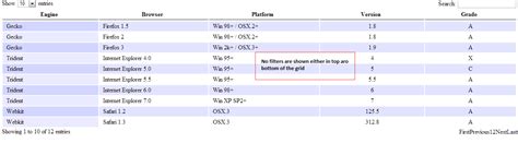 jQuery.dataTable Filter 的图像结果