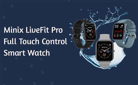 MINIX LiveFit Pro Full Touch Control Metal Smartwatch (Grey) : Amazon ...