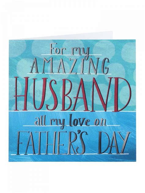 happy fathers day husband card