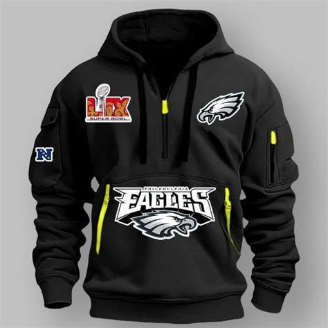 Eagles Super Bowl LIX Quarter Zip Hoodie - Icestork
