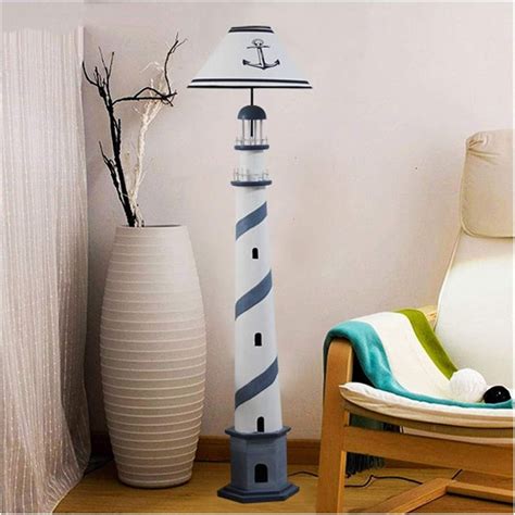 Floor lamp Modern Mediterranean Sea Lighthouse Floor Lamp Living Room ...