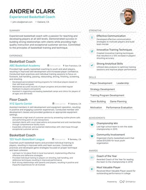 5 Basketball Coach Resume Examples & Guide for 2024