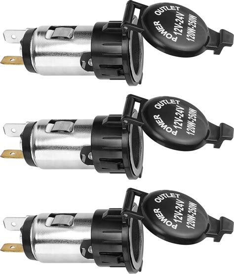 3 Pieces 12v Cigarette Lighter Socket, DEANKEJI 12 V / 24 V Cigarette ...