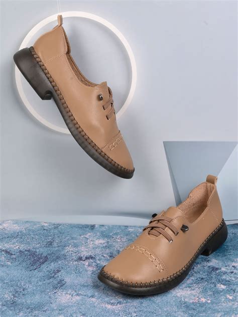 Women Khaki Solid Sneakers – ShoeTree