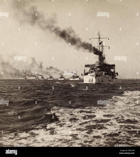 The Great White Fleet led by the flagship, USS Connecticut, 1907 (BSLOC ...