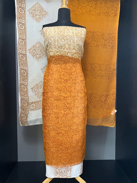 Block Print With Mirror Detailed Check Kota Salwar Set | SF1090 – Aham ...