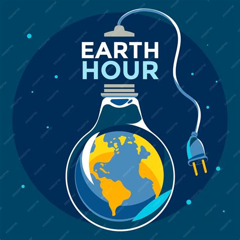 Premium Vector | Happy Earth Hour National Day concept with lights bulb