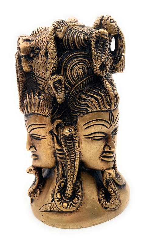 Buy Bhunes Brass Shiva Head | Shiva Head With Sheshnaag |Shiva Face ...