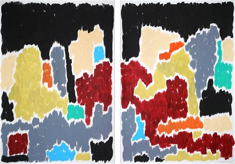 Natalia Roman - Abstract Botanical Art Deco Painting Diptych of ...