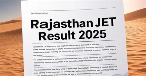 Rajasthan JET Result 2025 to be out @jetskrau2025.com today: Get direct ...