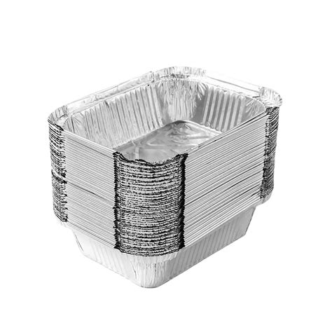 50pcs Disposable Aluminum Baking Pans ,Heavy-Duty Rectangular Foil ...