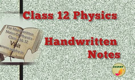 Image result for Class 12 Physics Notes PDF