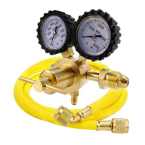 Nitrogen Regulator with 60" Hose, 0-600 PSI Delivery Pressure, CGA580 ...