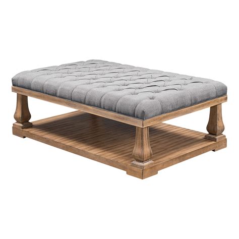Buy Knocbel Upholstered Button Tufted Ottoman Bed End Bench with Padded ...